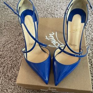 Christian Louboutin Cross Blake 100 Patent Pumps
